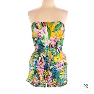 Tropical Strapless Romper
